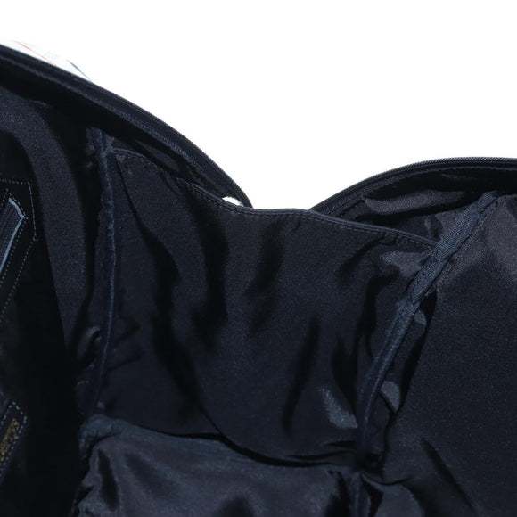 Burberrys Nova Check Boston Bag Nylon Black Gold Auth am12695A