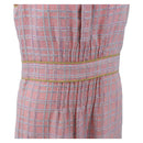 CHANEL No Sleeve Dress Tweed 36 Pink Gold CC Auth am12696M-13