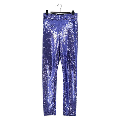 GUCCI Leggings Pants Sequin 42 Purple Auth am12697M