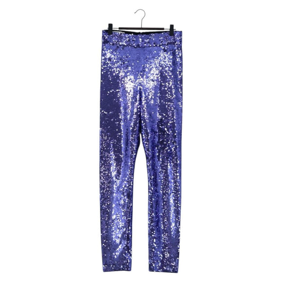 GUCCI Leggings Pants Sequin 42 Purple Auth am12697M