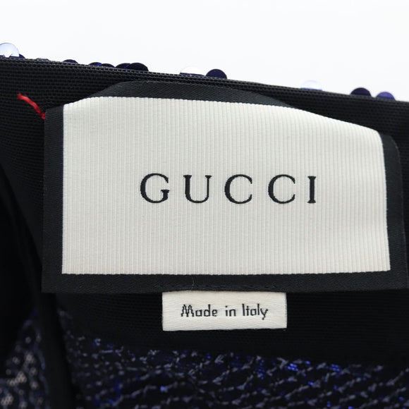 GUCCI Leggings Pants Sequin 42 Purple Auth am12697M