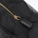 PRADA Chain Tote Bag Leather Nylon Black Gold Auth am12698V-19