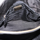 PRADA Chain Tote Bag Leather Nylon Black Gold Auth am12698V-10