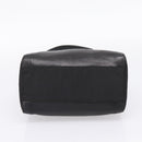 PRADA Chain Tote Bag Leather Nylon Black Gold Auth am12698V-5