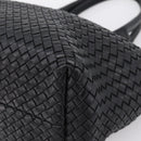 Bottega Veneta INTRECCIATO Cabas PM Hand Bag Leather Black 141498 Auth am12699V-9
