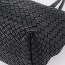 Bottega Veneta INTRECCIATO Cabas PM Hand Bag Leather Black 141498 Auth am12699V-15