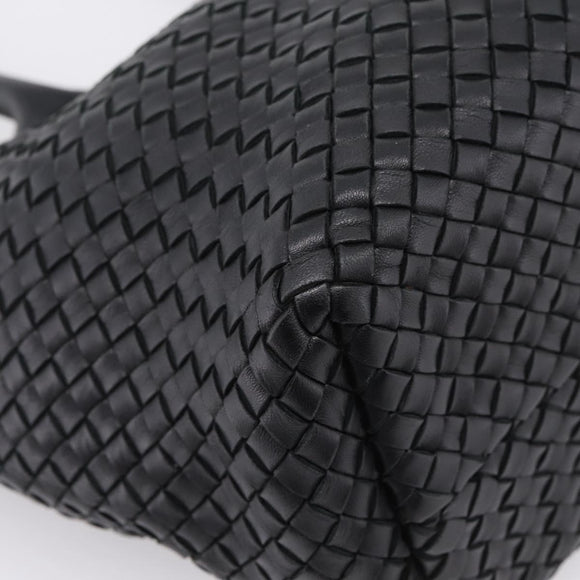 Bottega Veneta INTRECCIATO Cabas PM Hand Bag Leather Black 141498 Auth am12699V