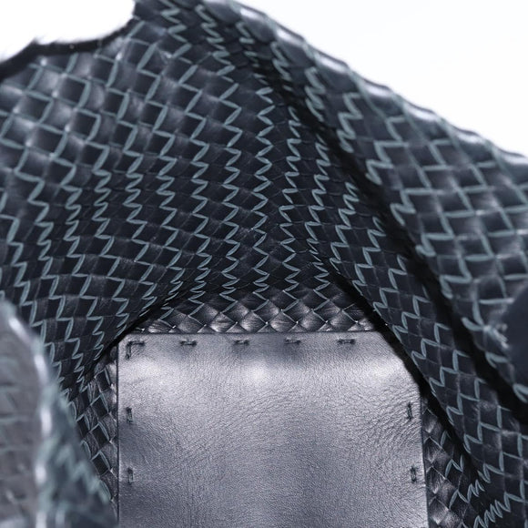 Bottega Veneta INTRECCIATO Cabas PM Hand Bag Leather Black 141498 Auth am12699V