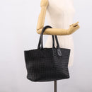 Bottega Veneta INTRECCIATO Cabas PM Hand Bag Leather Black 141498 Auth am12699V-18