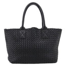 Bottega Veneta INTRECCIATO Cabas PM Hand Bag Leather Black 141498 Auth am12699V-13