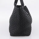 Bottega Veneta INTRECCIATO Cabas PM Hand Bag Leather Black 141498 Auth am12699V-3