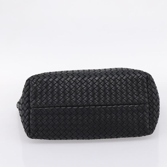 Bottega Veneta INTRECCIATO Cabas PM Hand Bag Leather Black 141498 Auth am12699V