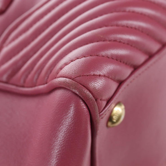 Miu Miu Hand Bag Leather 2way Pink Gold 5BA145 Auth am12700V