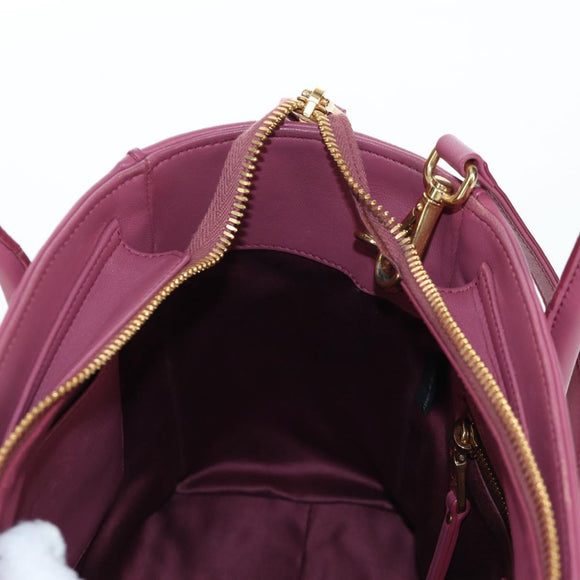 Miu Miu Hand Bag Leather 2way Pink Gold 5BA145 Auth am12700V