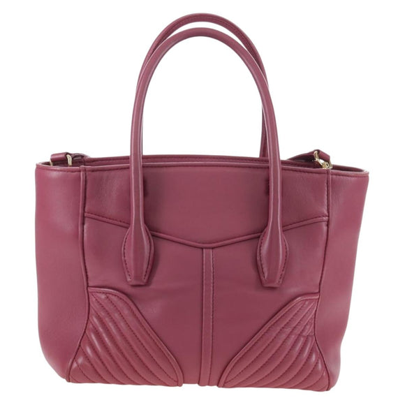 Miu Miu Hand Bag Leather 2way Pink Gold 5BA145 Auth am12700V