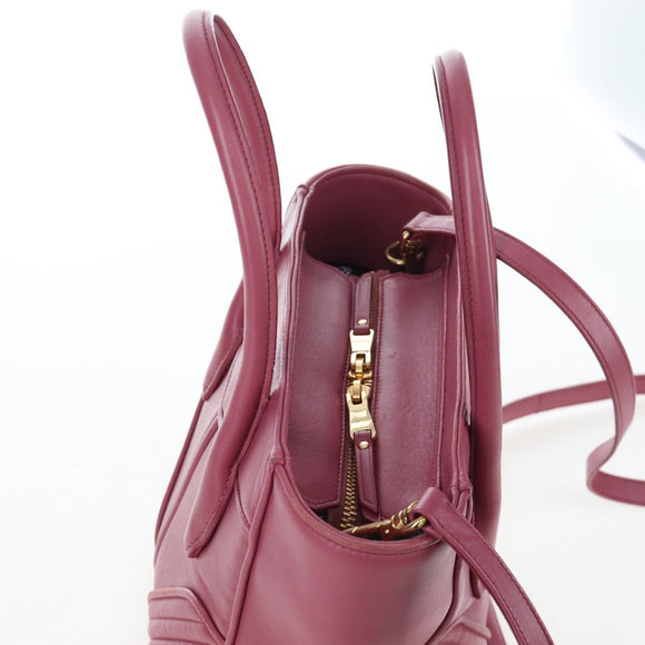 Miu Miu Hand Bag Leather 2way Pink Gold 5BA145 Auth am12700V