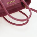 Miu Miu Hand Bag Leather 2way Pink Gold 5BA145 Auth am12700V-7
