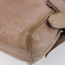 Miu Miu Side Ribbon Accessories Hand Bag Leather 2way Pink Gold Auth am12701V-17