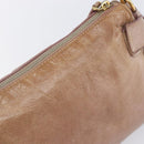 Miu Miu Side Ribbon Accessories Hand Bag Leather 2way Pink Gold Auth am12701V-8