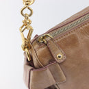 Miu Miu Side Ribbon Accessories Hand Bag Leather 2way Pink Gold Auth am12701V-21