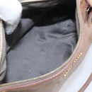 Miu Miu Side Ribbon Accessories Hand Bag Leather 2way Pink Gold Auth am12701V-10