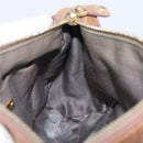 Miu Miu Side Ribbon Accessories Hand Bag Leather 2way Pink Gold Auth am12701V-23