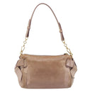 Miu Miu Side Ribbon Accessories Hand Bag Leather 2way Pink Gold Auth am12701V-2