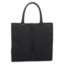GUCCI GG Canvas Tote Bag Black Silver 002 1064 Auth am12702A-3