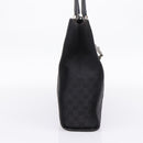 GUCCI GG Canvas Tote Bag Black Silver 002 1064 Auth am12702A-4