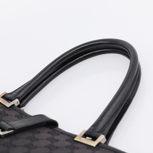 GUCCI GG Canvas Tote Bag Black Silver 002 1064 Auth am12702A
