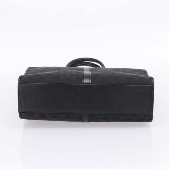 GUCCI GG Canvas Tote Bag Black Silver 002 1064 Auth am12702A