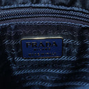 PRADA Chain Tote Bag Nylon Navy Gold Auth am12703V-22