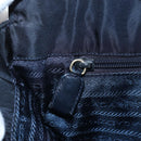 PRADA Chain Tote Bag Nylon Navy Gold Auth am12703V-25