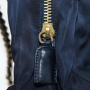 PRADA Chain Tote Bag Nylon Navy Gold Auth am12703V-27