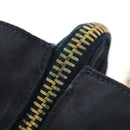 PRADA Chain Tote Bag Nylon Navy Gold Auth am12703V-11