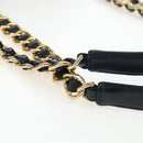 PRADA Chain Tote Bag Nylon Navy Gold Auth am12703V-9