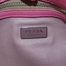 PRADA Shoulder Bag Raffia Beige Pink Silver Auth am12710V-24