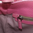 PRADA Shoulder Bag Raffia Beige Pink Silver Auth am12710V-27