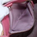 PRADA Shoulder Bag Raffia Beige Pink Silver Auth am12710V-28
