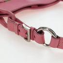 PRADA Shoulder Bag Raffia Beige Pink Silver Auth am12710V-9