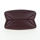 Chloe Juana Shoulder Bag Leather Bordeaux Gold Auth am12713M-6