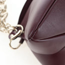 Chloe Juana Shoulder Bag Leather Bordeaux Gold Auth am12713M-15