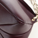 Chloe Juana Shoulder Bag Leather Bordeaux Gold Auth am12713M-16