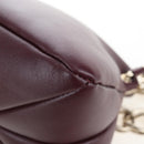 Chloe Juana Shoulder Bag Leather Bordeaux Gold Auth am12713M-18