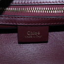 Chloe Juana Shoulder Bag Leather Bordeaux Gold Auth am12713M-20