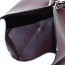 Chloe Juana Shoulder Bag Leather Bordeaux Gold Auth am12713M-10