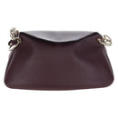 Chloe Juana Shoulder Bag Leather Bordeaux Gold Auth am12713M-13