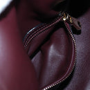 Chloe Juana Shoulder Bag Leather Bordeaux Gold Auth am12713M-24