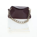 Chloe Juana Shoulder Bag Leather Bordeaux Gold Auth am12713M-12