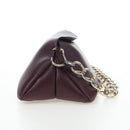 Chloe Juana Shoulder Bag Leather Bordeaux Gold Auth am12713M-5